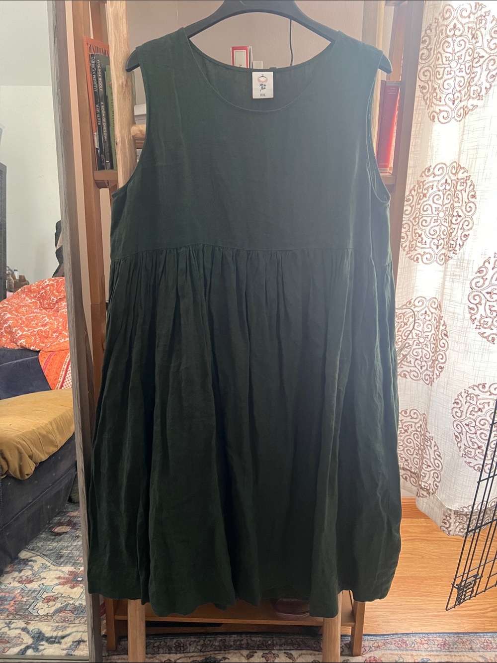 Son de Flor Dark Green Sleeveless Midi Dress